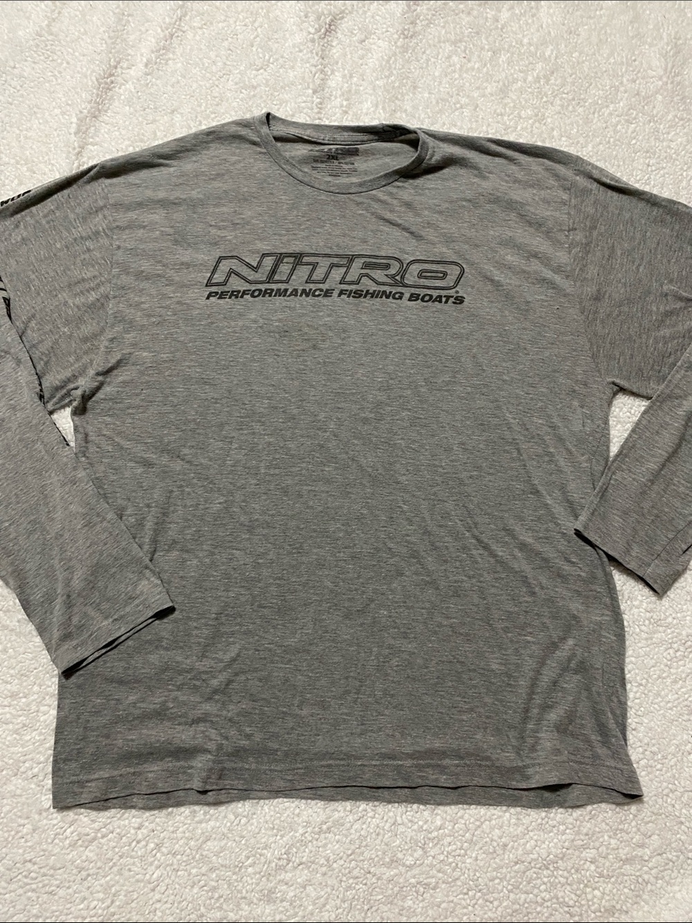 Nitro performance fishing boats Mens 2XL long sleeve tee shirt